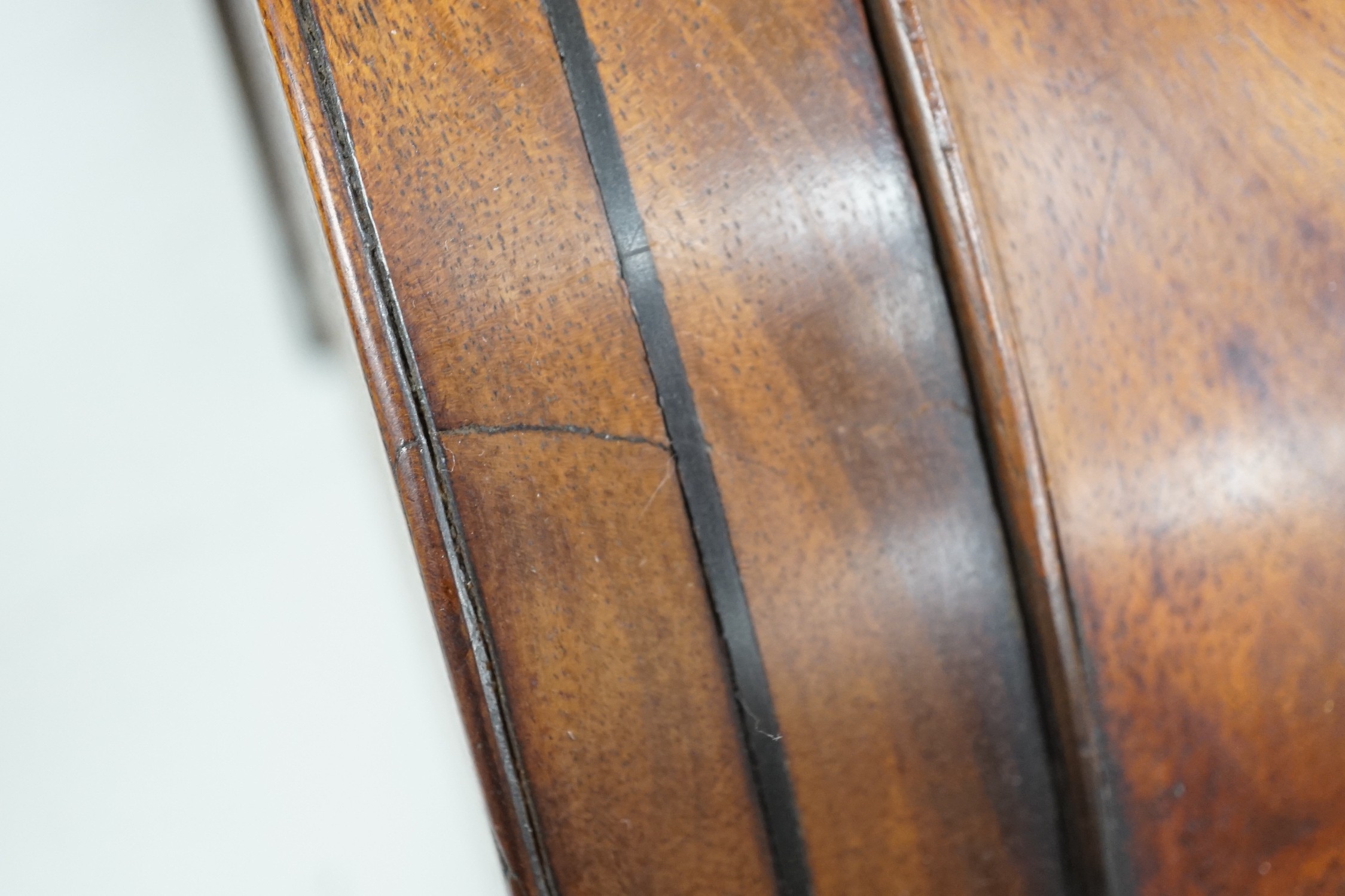 A 19th century single fusee mahogany wall clock, 60cms high